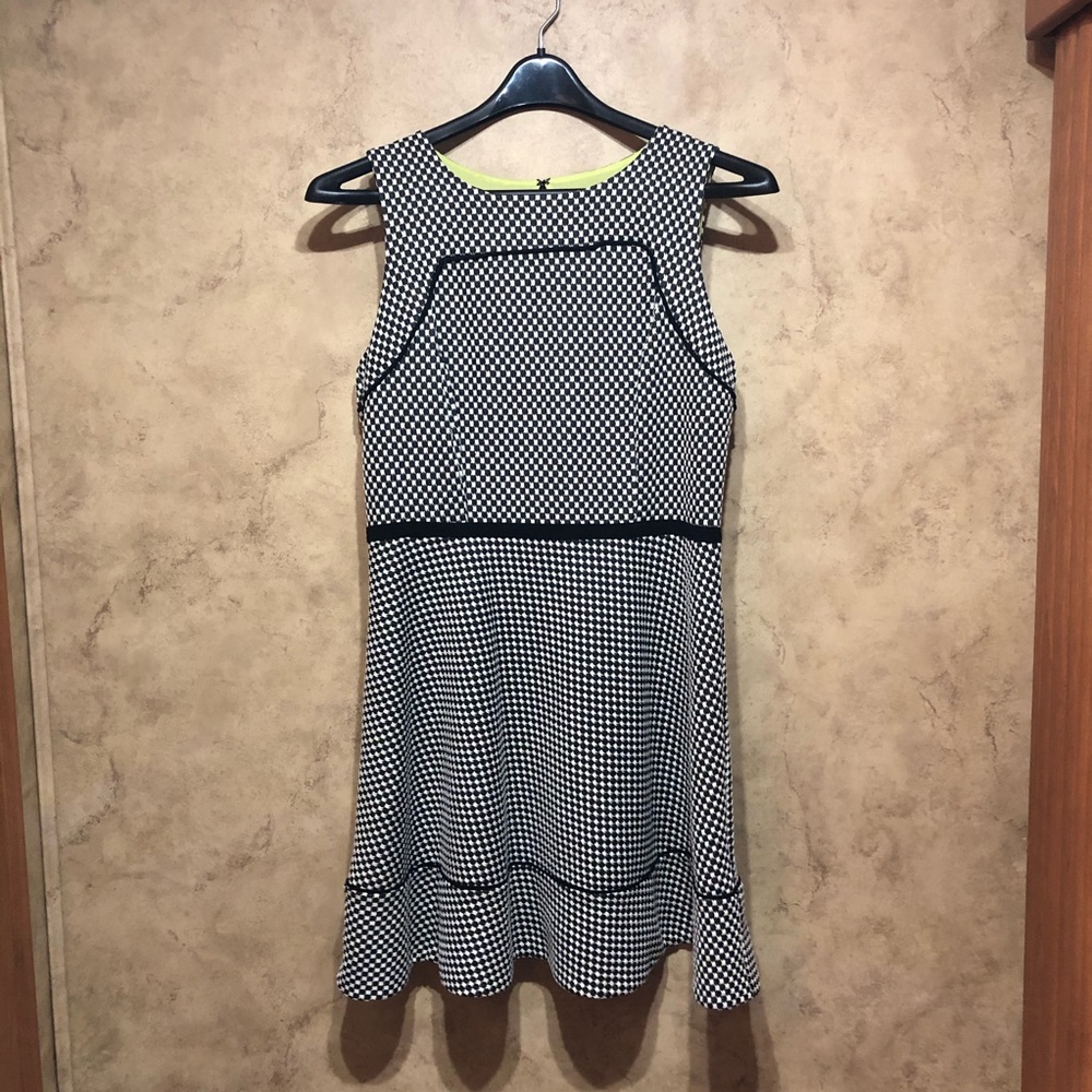 Oleg Cassini Houndstooth Dress